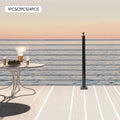 Premium Premium 36"x2"x2" Cable Railing Post Adjustable Top Level drilled Post Level Line Post Top Mount Stainless Steel Black Finish Wood Concrete Level Deck - Great Deal!