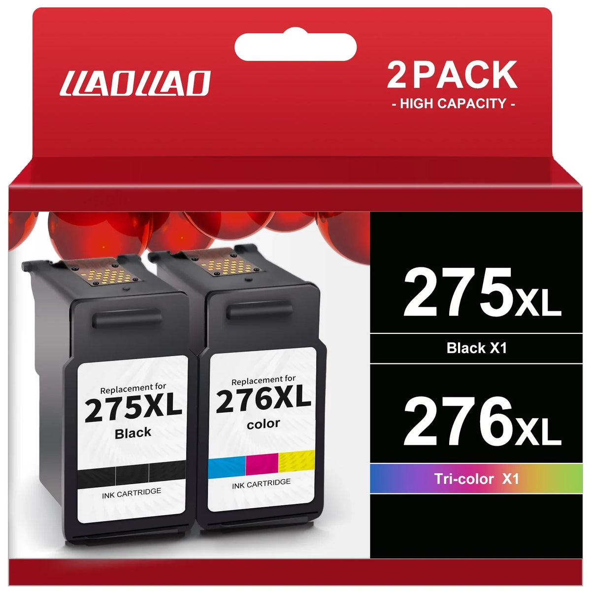 Premium Premium Premium 275XL Ink Cartridges for Canon Ink 275 and 276 for PIXMA TS3522 TS3520 TS3500 TR4722 TR4720 TR4700 (2 Pack) - Great Deal!