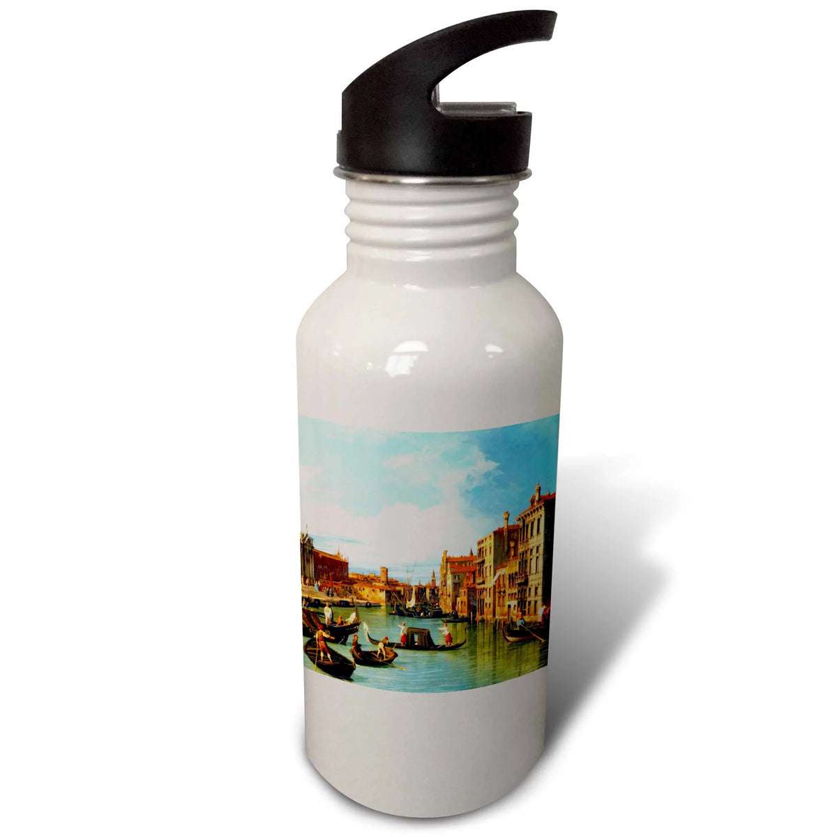 Premium Premium The Grand Canal and the Church of the Salute by Canaletto 1730 - Venice Italy Italian gondola boats 21 oz Sports Water Bottle wb-162555-1 - Great Deal! - Great Deal!