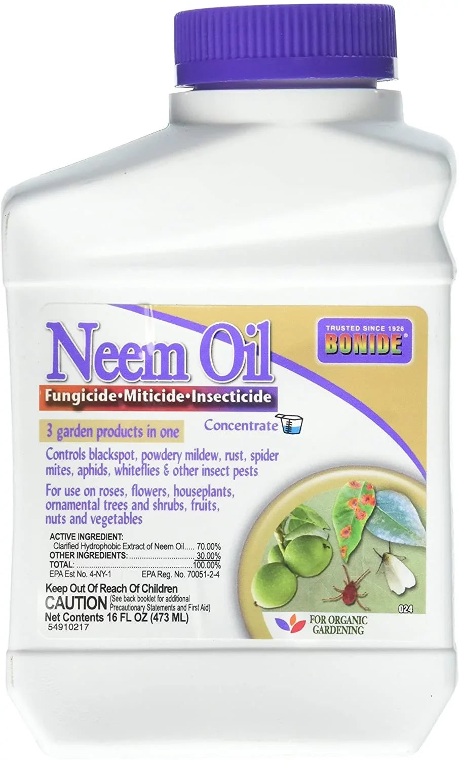 Premium Neem Oil Fungicide Miticide Insecticide Concentrate 16 fl. oz. - Great Deal! - Great Deal!