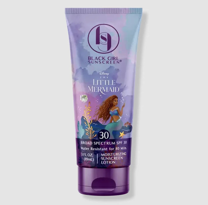 Premium Black Girl Sunscreen Little Mermaid Broad Spectrum SPF30 3 FL OZ - Great Deal!