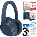 Premium Sony Wireless Noise-Canceling Audio Headsets WH-CH720N Blue with 3yr Diamond Mack Warranty and Software - Great Deal!