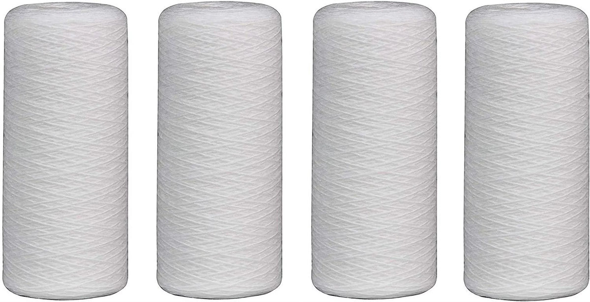 Premium Culligan CW25-BBS Filter Cartridge, 25 Micron, White, 4 Pack