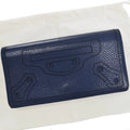 Pre-Owned Balenciaga BALENCIAGA long wallet navy leather folio women's (Good) - Great Deal!