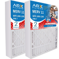 Premium Premium 20x25x5 Air Filter MERV 11 Comparable to MPR 1000, MPR 1200 & FPR 7 Compatible with Goodman / Amana M8-1056 Premium USA Made 20x25x5 Furnace Filter MERV 11 - 2 pack by AIRX FILTERS WICKED CLEAN AIR. - Great Deal!