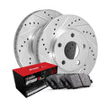 Premium R1 Concepts Rear Brakes and Rotors Kit |Rear Brake Pads| Brake Rotors and Pads| Optimum OEp Brake Pads and Rotors WGUN1-02095