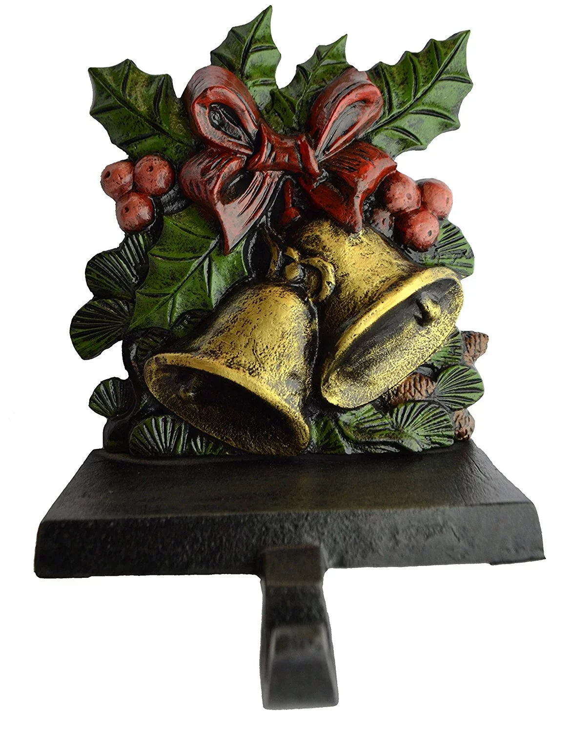 Premium Premium Lulu Decor, Cast Iron Christmas Stocking Holder, Strong and Durable Hook, Designed, Measures 7 X 5.5 inches, Weighs 3.5 lbs, Perfect (Bell) - Great Deal!