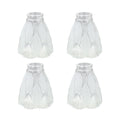 Aspen Creative 23125-4 Transitional Clear & Sandblasted Ceiling Fan Replacement Glass Shade.2-1/8"Fitter,4-3/4"Diameter x 5"Height.4 Pack - Great Deal! - Great Deal!
