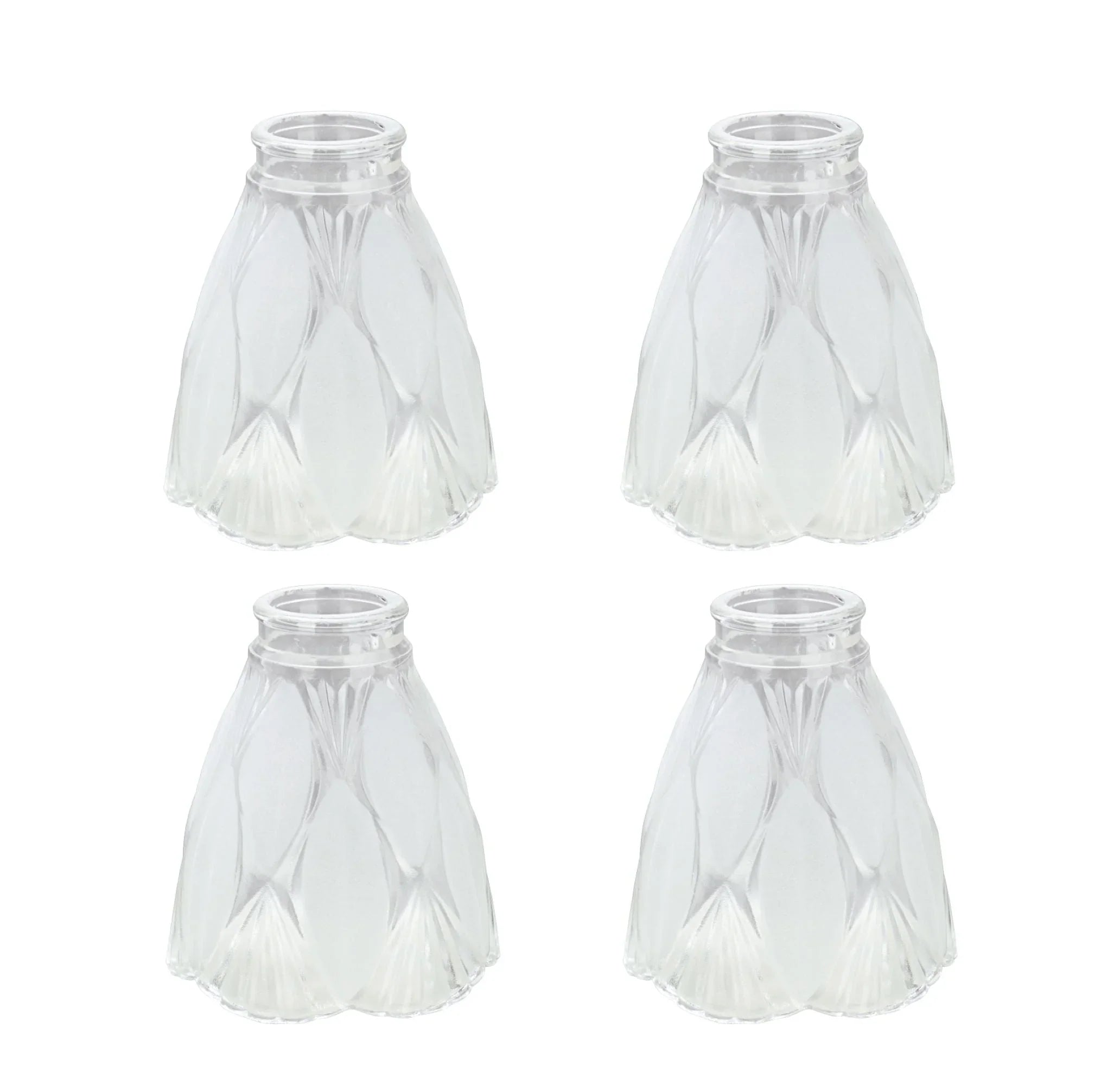 Aspen Creative 23125-4 Transitional Clear & Sandblasted Ceiling Fan Replacement Glass Shade.2-1/8"Fitter,4-3/4"Diameter x 5"Height.4 Pack - Great Deal! - Great Deal!