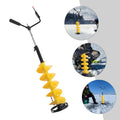 Premium Premium Miumaeov Cordless Nylon Ice Drill Auger 8" Dia. W/ICE Scoop Chipper/Universal Drill Adapter/Ice Fishing Rod Rack and 1 Set Blades - Great Deal!