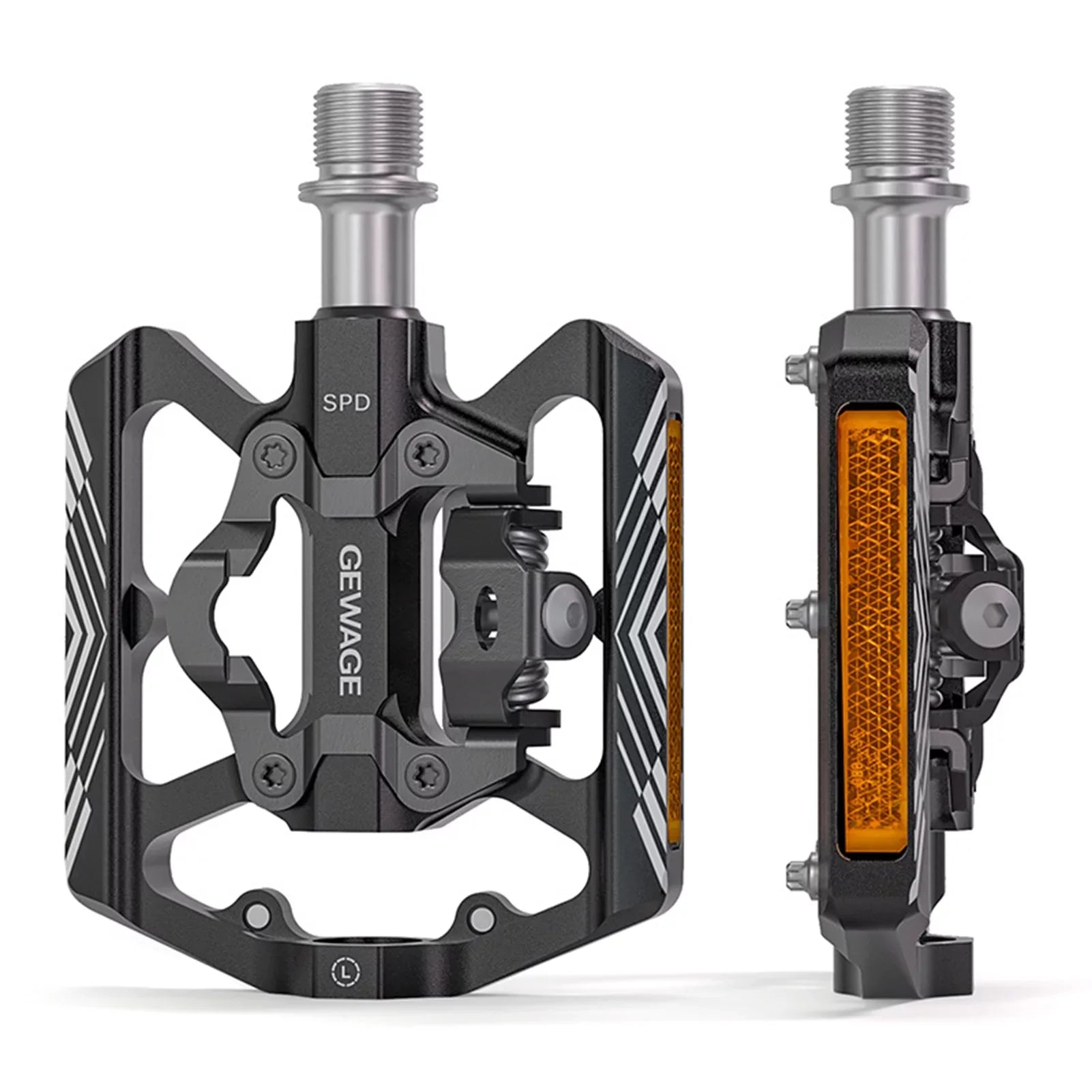 Premium Premium Mountain Bike Pedals with Reflector, Lightweight Aluminum, Improved Transfer