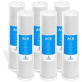 6 pack water filter activated carbon block replacement filter acb large capacity water filter whole house filtration 5 micron water filter 4.5â x 20â inch - Great Deal!